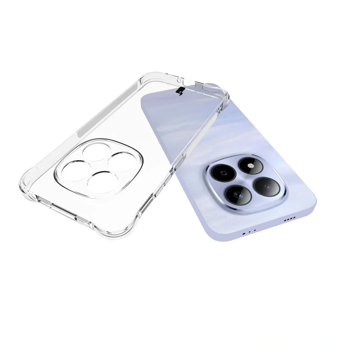 Handyhülle + 2x Folie für Xiaomi Redmi Note 15 Pro 5G, Bizon Case Clear Pack, Transparent