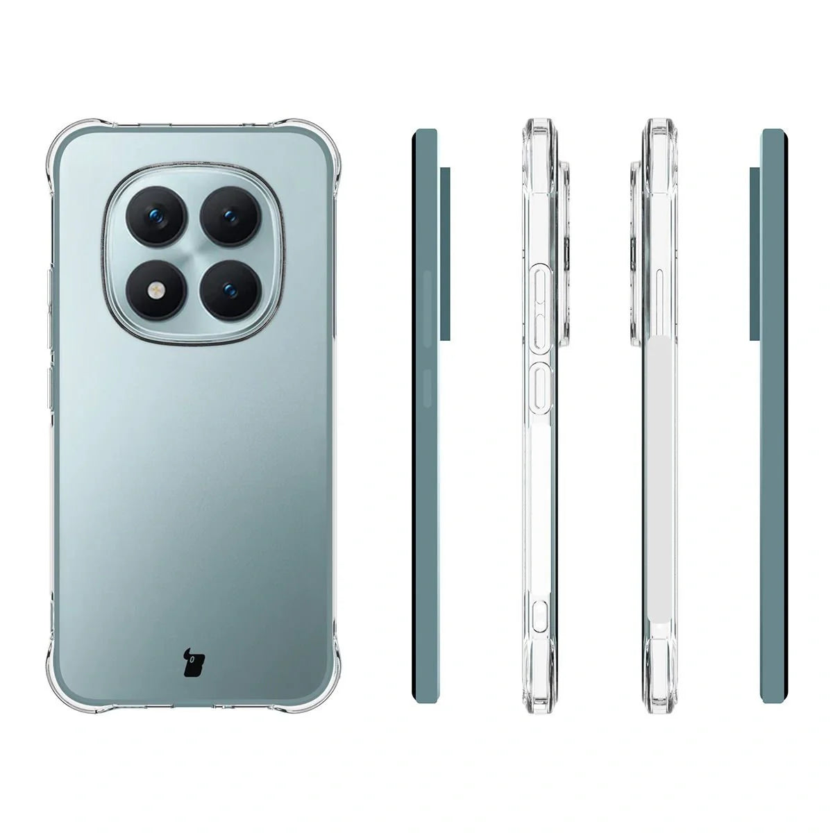 Handyhülle + 2x Folie für Xiaomi Redmi Note 15 Pro Plus 5G, Bizon Case Clear Pack, Transparent