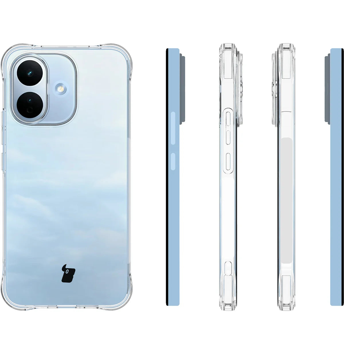 Schutzhülle + 2x gehärtetes Glas für Xiaomi Redmi Note 17 Pro 5G, Bizon Case Clear Pack, Transparent (4/9)