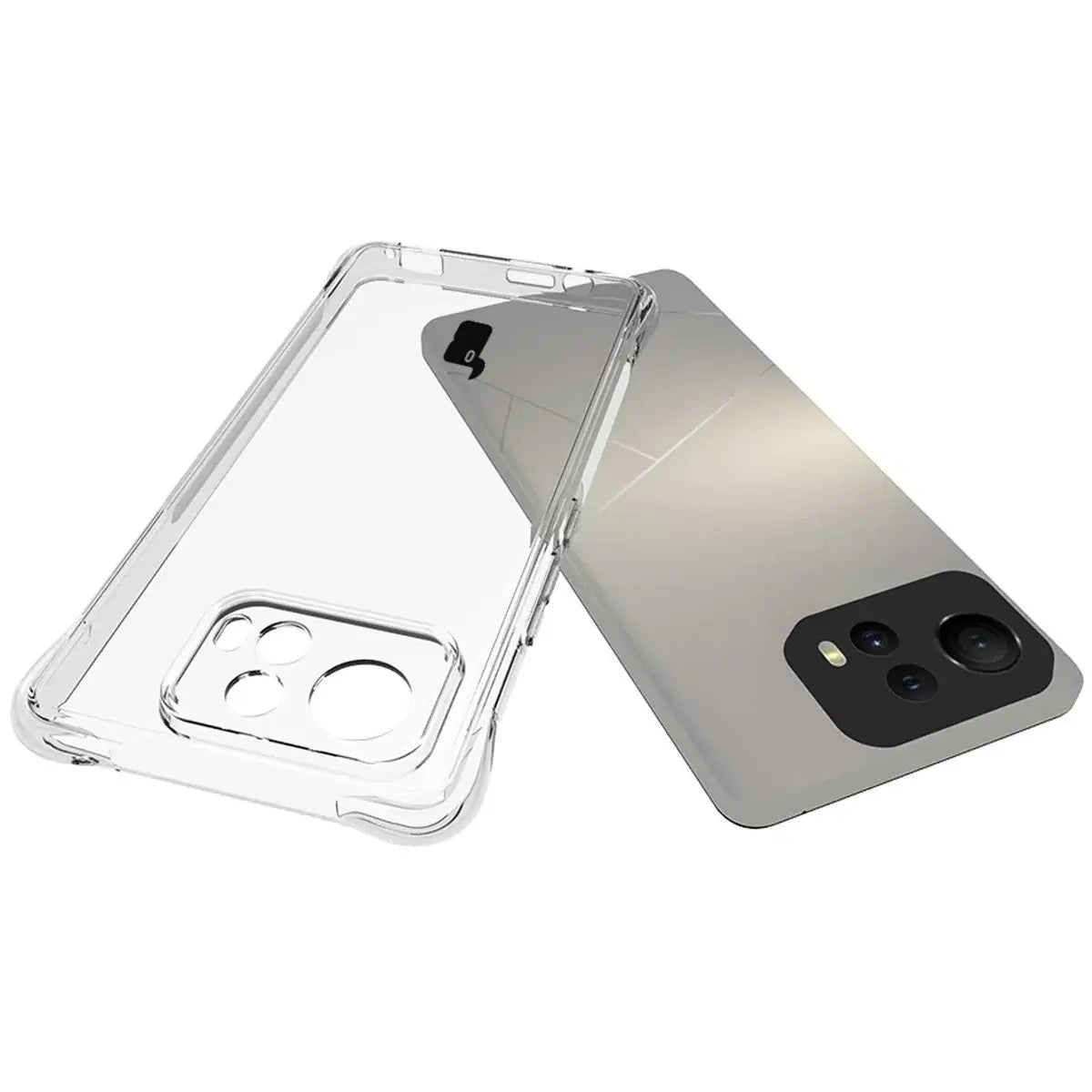 Schutzhülle + 2x gehärtetes Glas für Asus Zenfone 12 Ultra, Bizon Case Clear Pack, Transparent