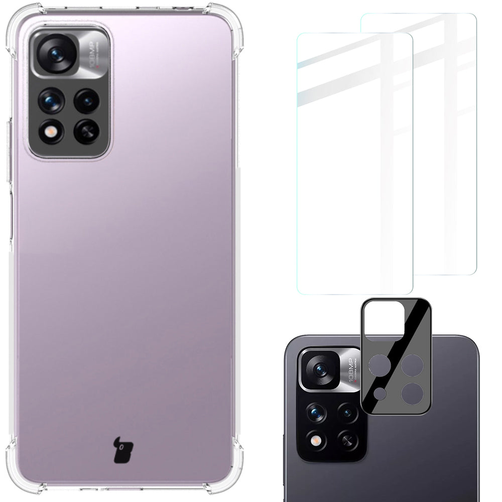 Schutzhülle Bizon Case Clear Pack für Xiaomi Redmi Note 11 Pro+ 5G, Transparent