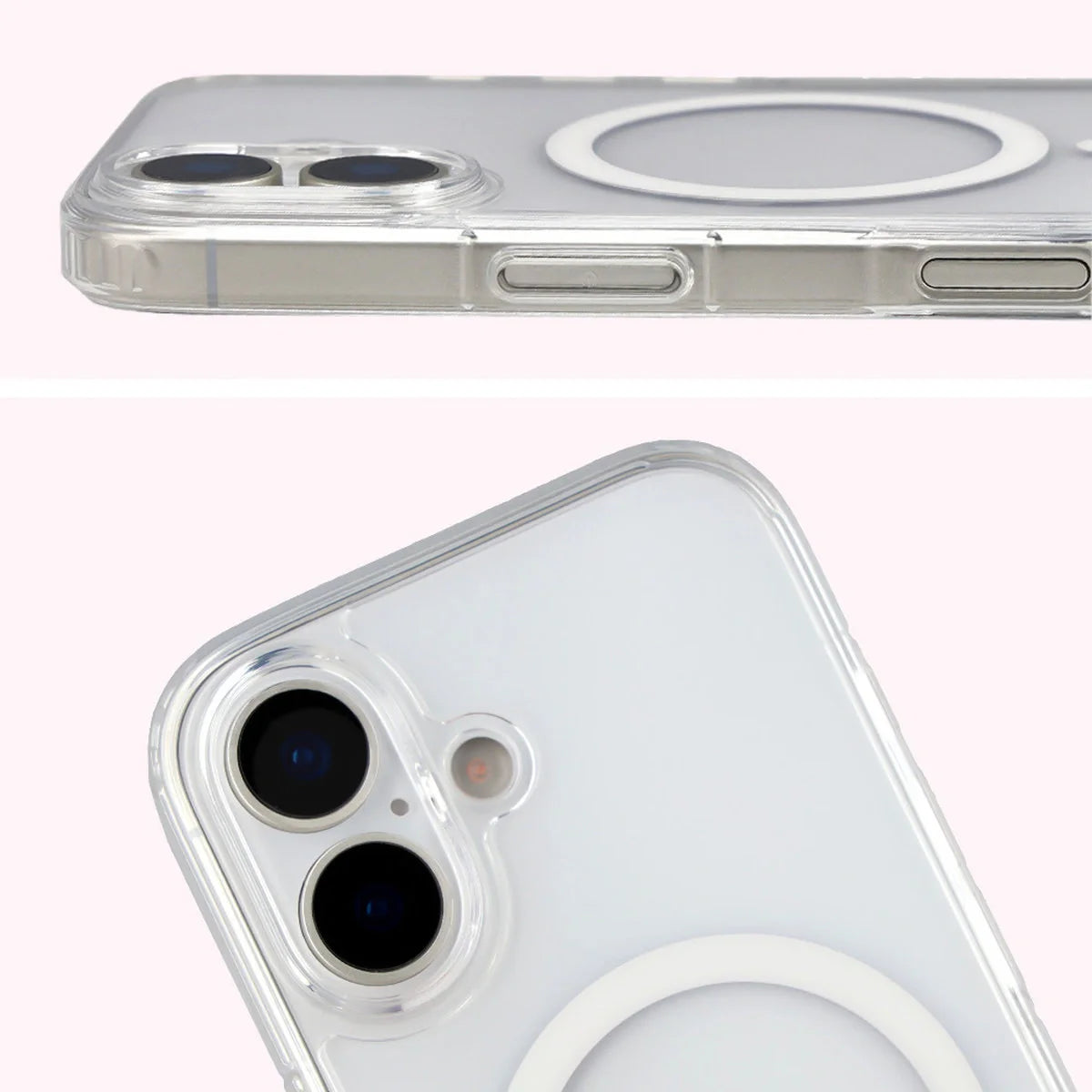 Handyhülle mit Magnetring für iPhone 17, Bizon Case CrystalO, Transparent