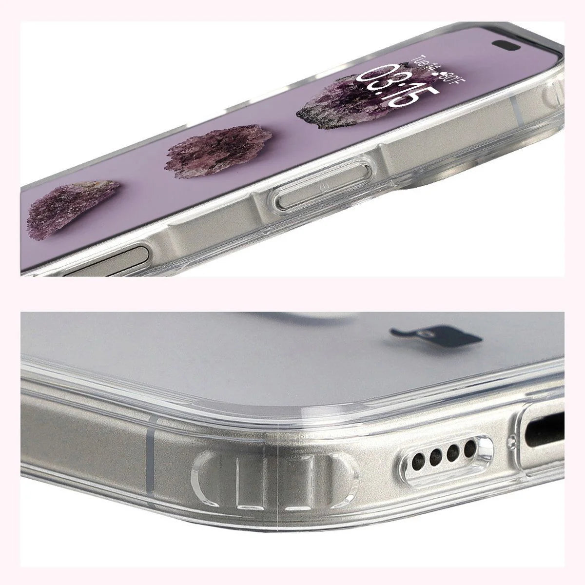 Handyhülle mit Magnetring für iPhone 17, Bizon Case CrystalO, Transparent