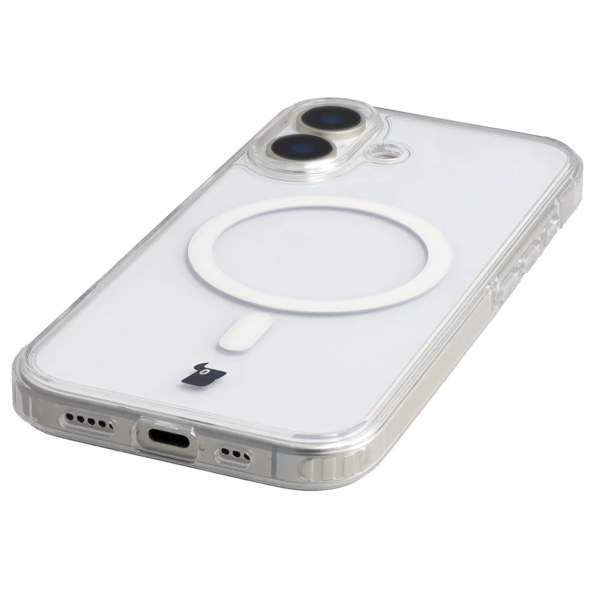 Handyhülle mit Magnetring für iPhone 17, Bizon Case CrystalO, Transparent