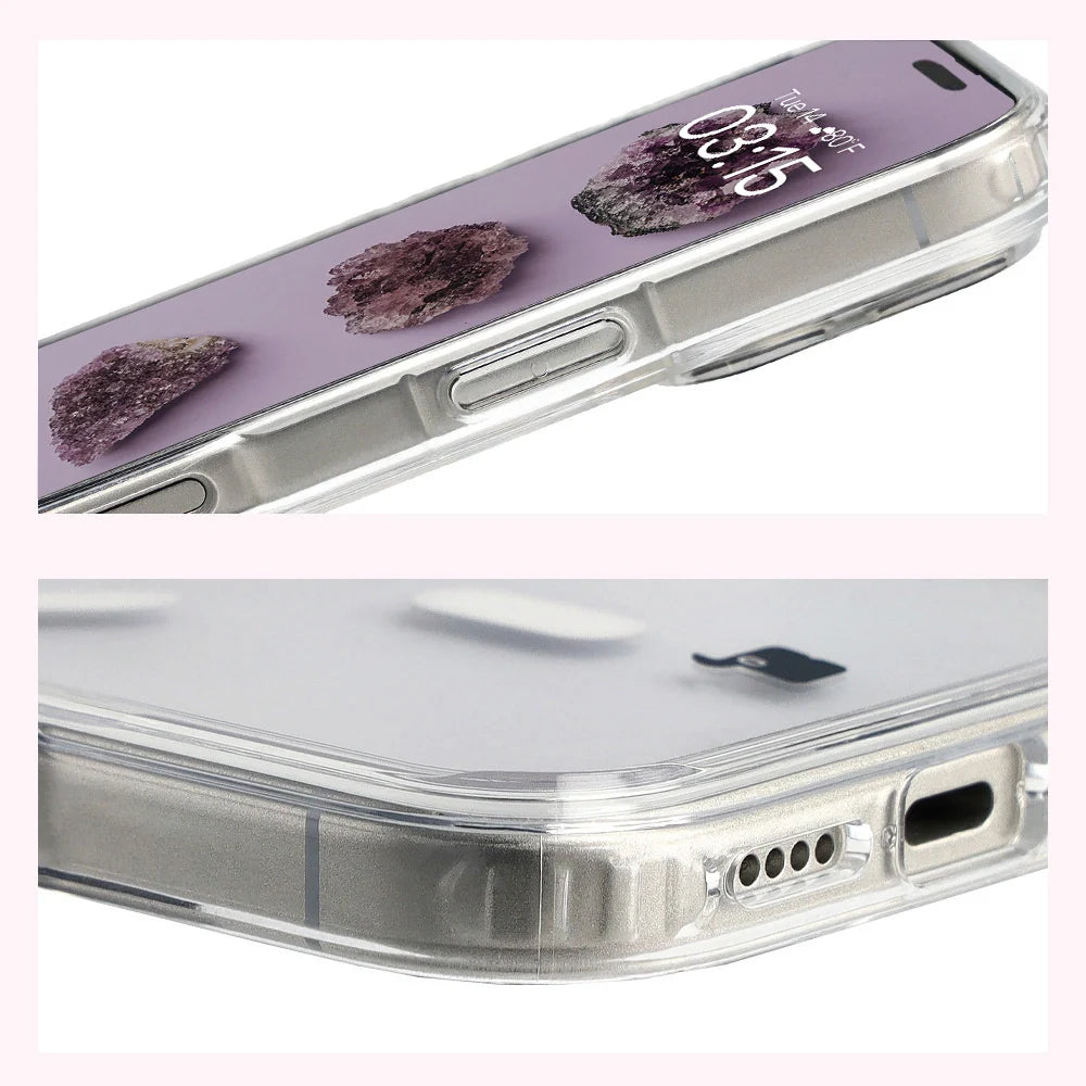 Handyhülle mit Magnetring für iPhone 17 Pro, Bizon Case CrystalO, Transparent