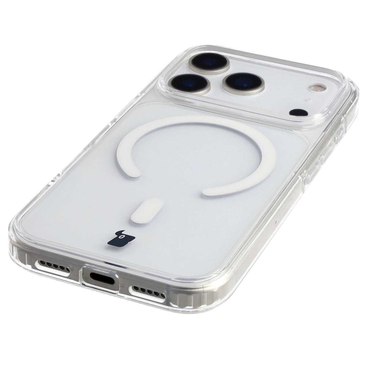 Handyhülle mit Magnetring für iPhone 18 Pro / 17 Pro, Bizon Case CrystalO, Transparent (6/7)
