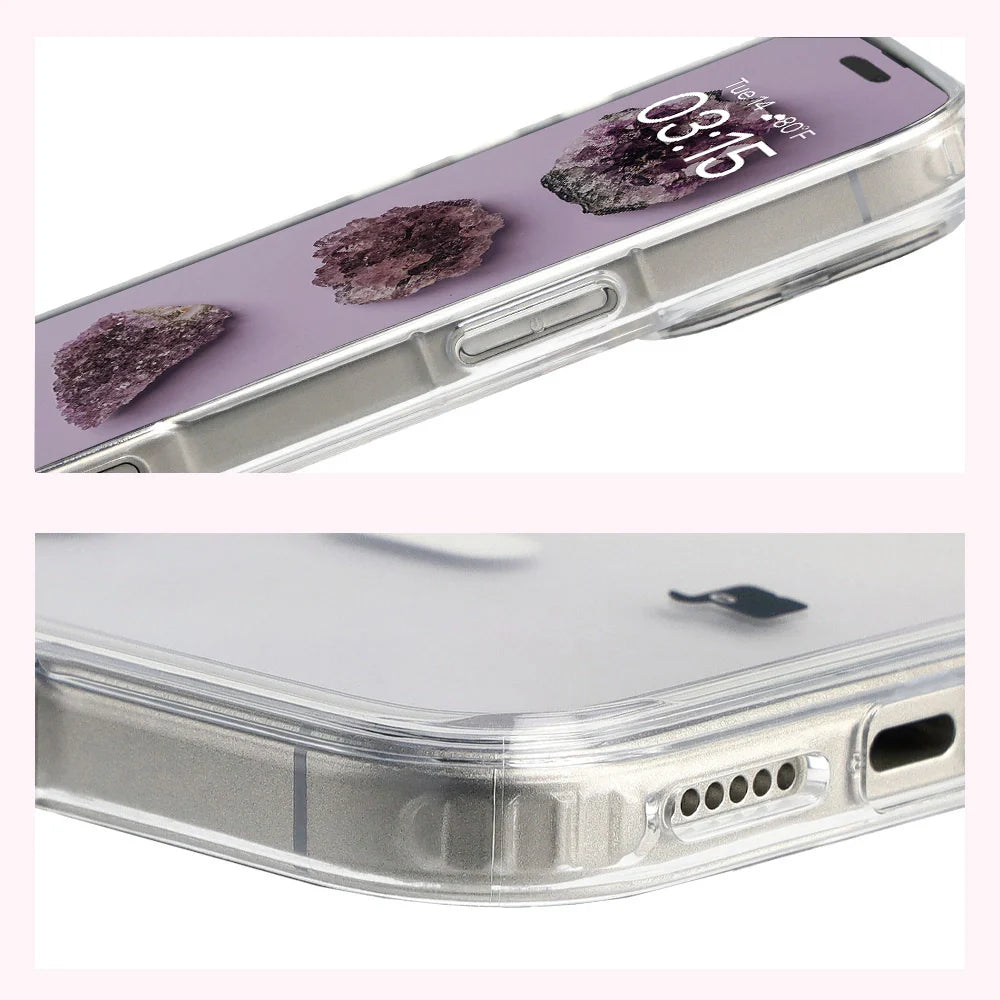 Handyhülle mit Magnetring für iPhone 17 Pro Max, Bizon Case CrystalO, Transparent