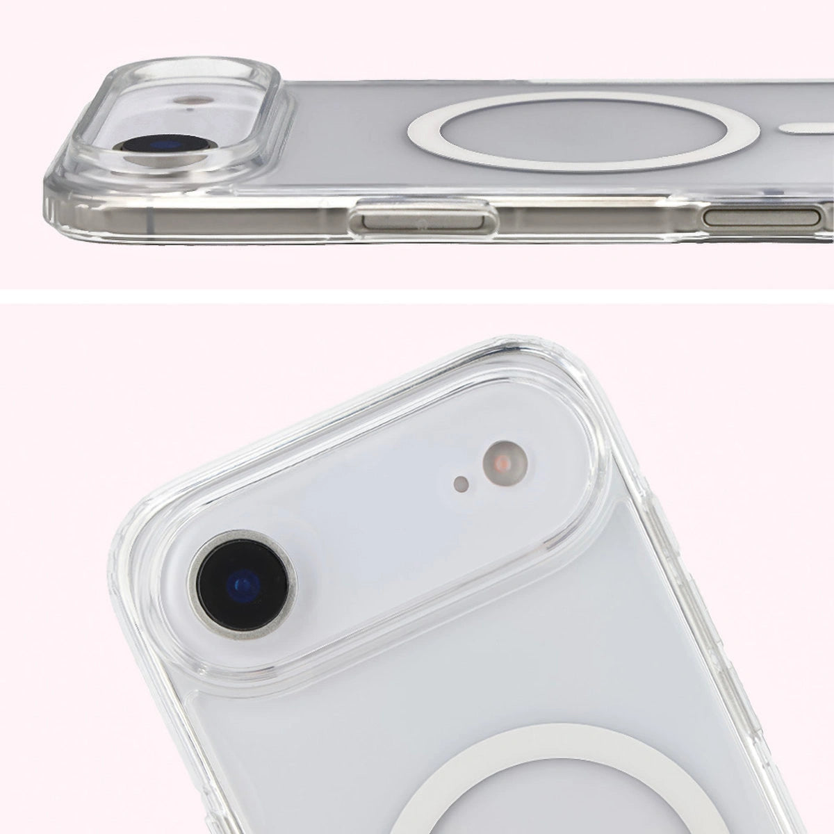 Handyhülle mit Magnetring für iPhone Air, Bizon Case CrystalO, Transparent