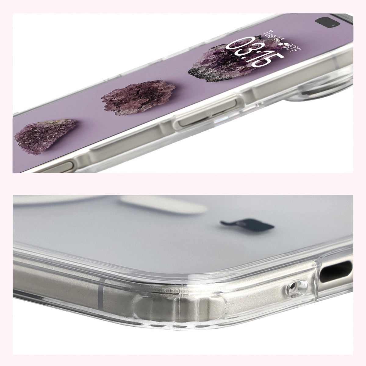 Handyhülle mit Magnetring für iPhone Air, Bizon Case CrystalO, Transparent