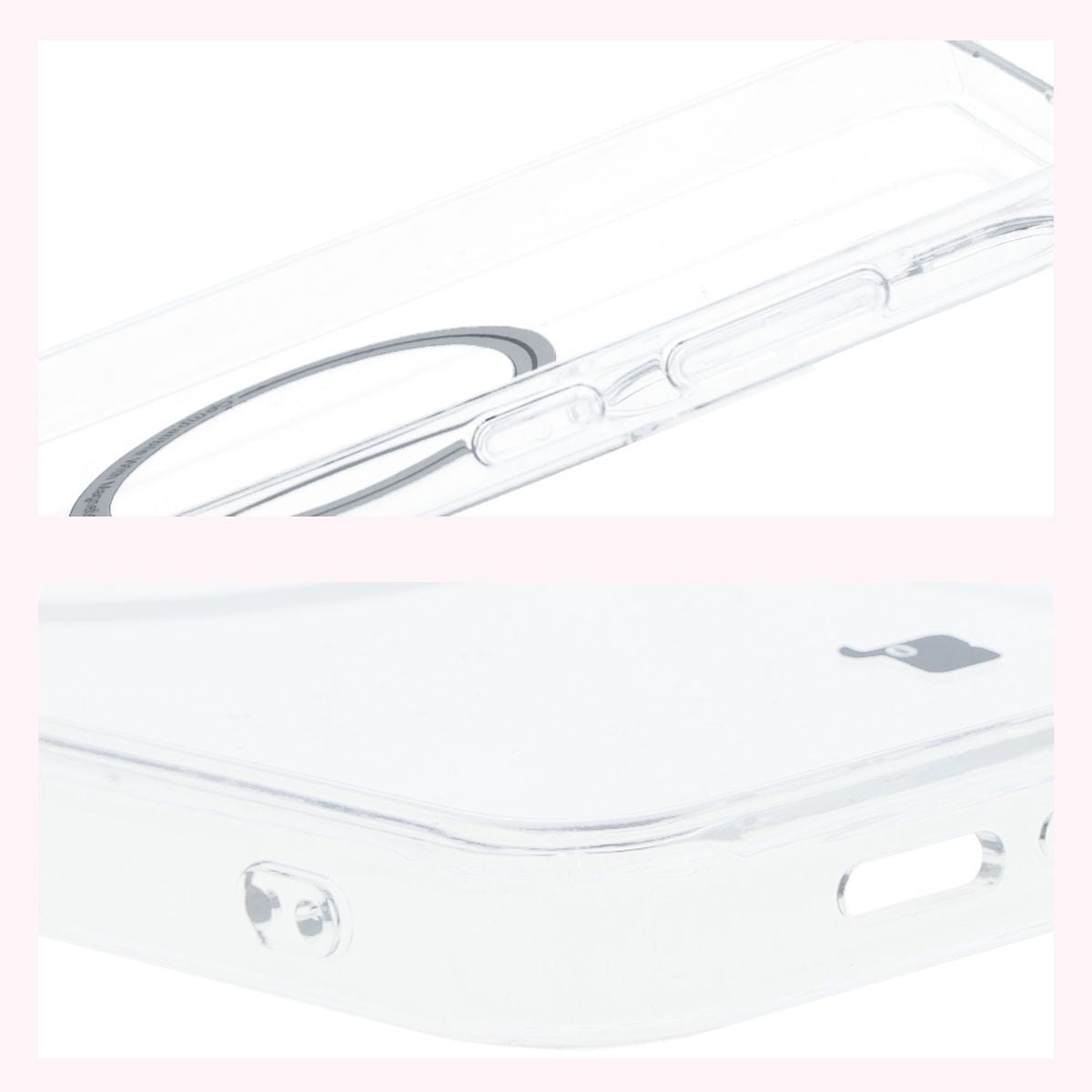 Handyhülle mit Magnetring für Galaxy S24 FE, Bizon Case CrystalO, Transparent
