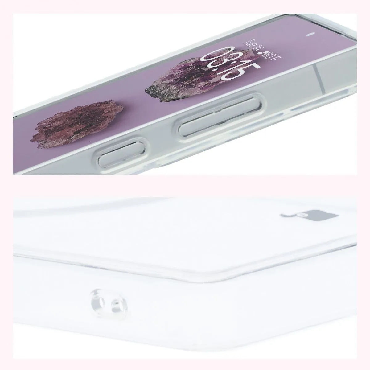 Handyhülle mit Magnetring für Galaxy S25 Ultra, Bizon Case CrystalO, Transparent
