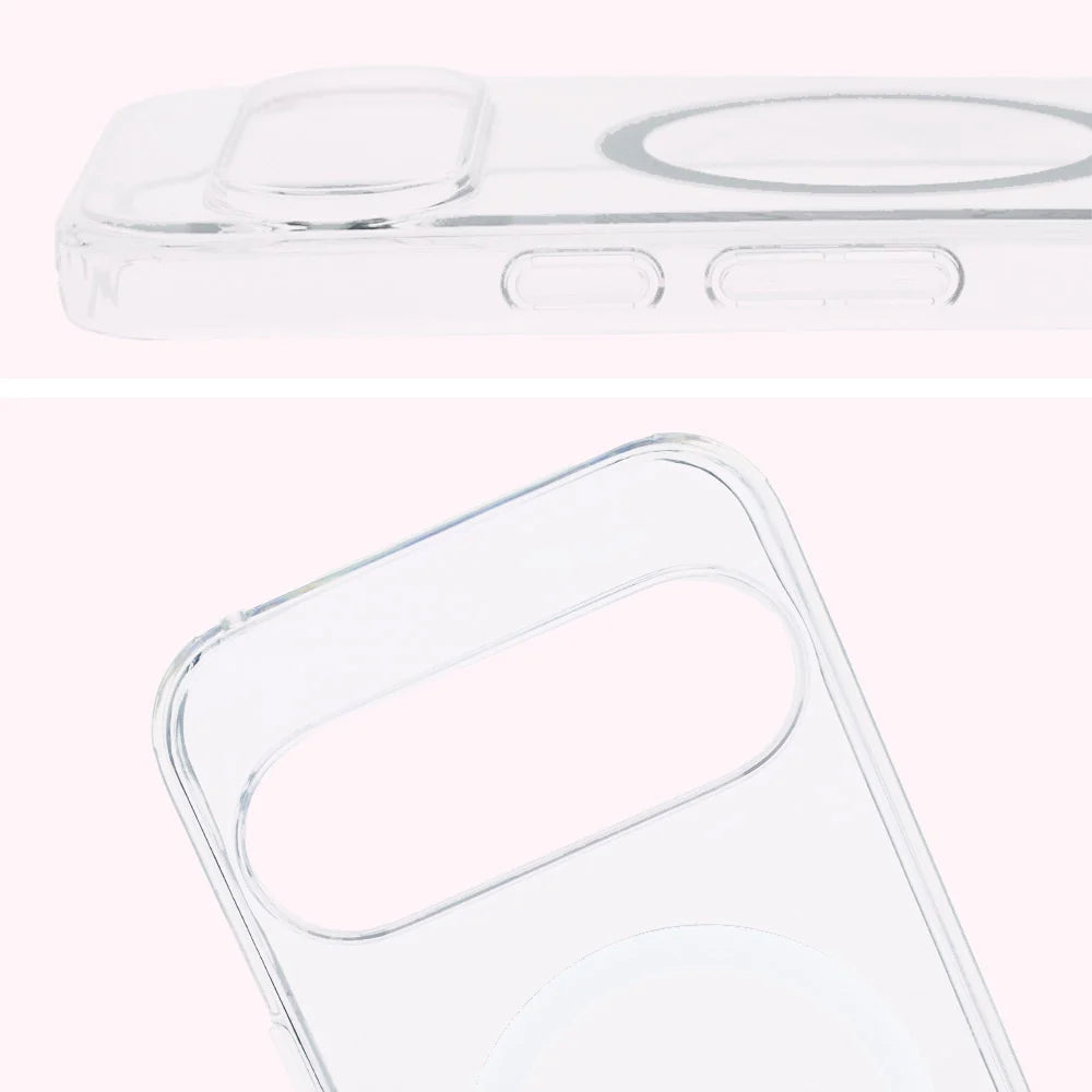 Handyhülle mit Magnetring für Google Pixel 10 / 10 Pro, Bizon Case CrystalO, Transparent