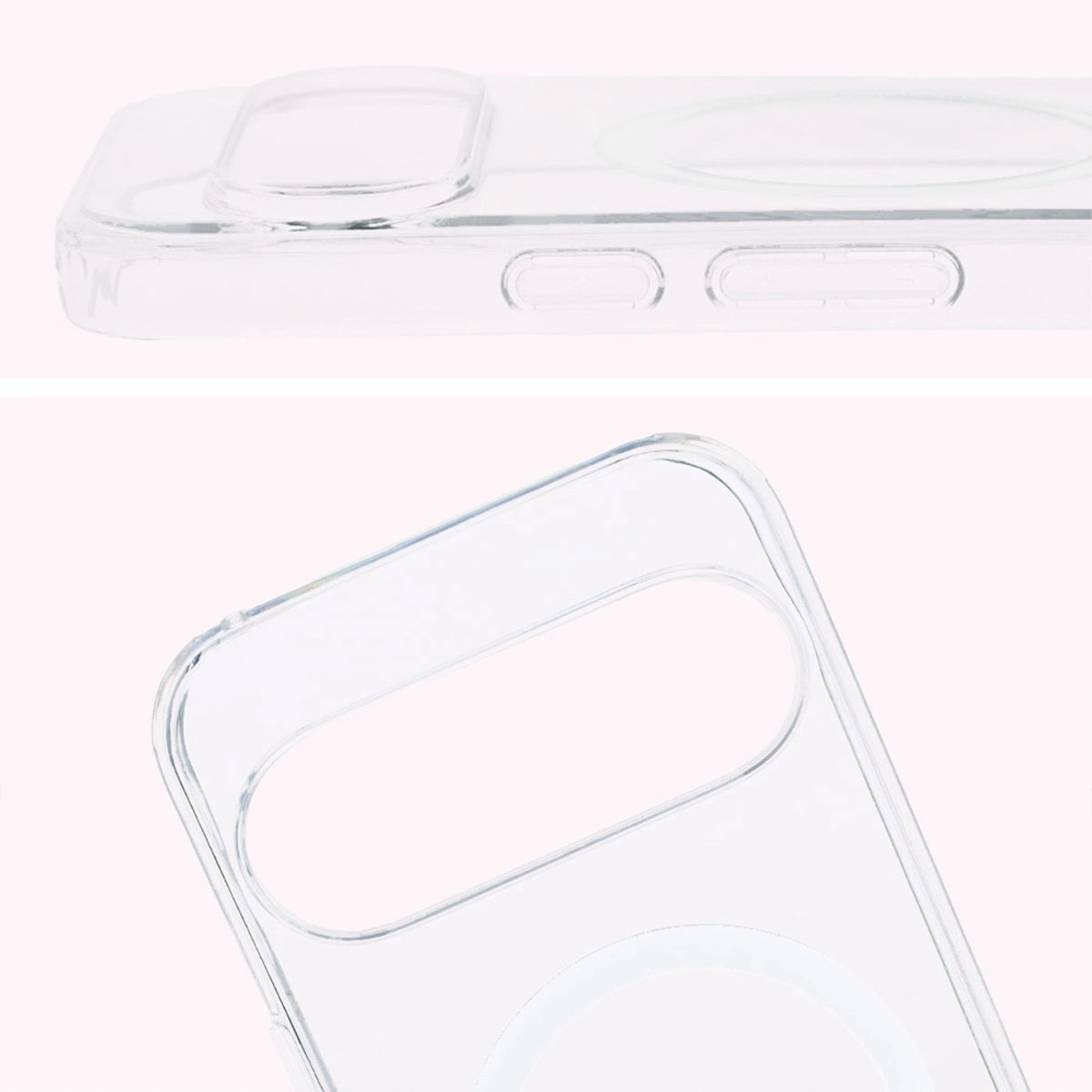 Handyhülle mit Magnetring für Google Pixel 10 Pro XL, Bizon Case CrystalO, Transparent