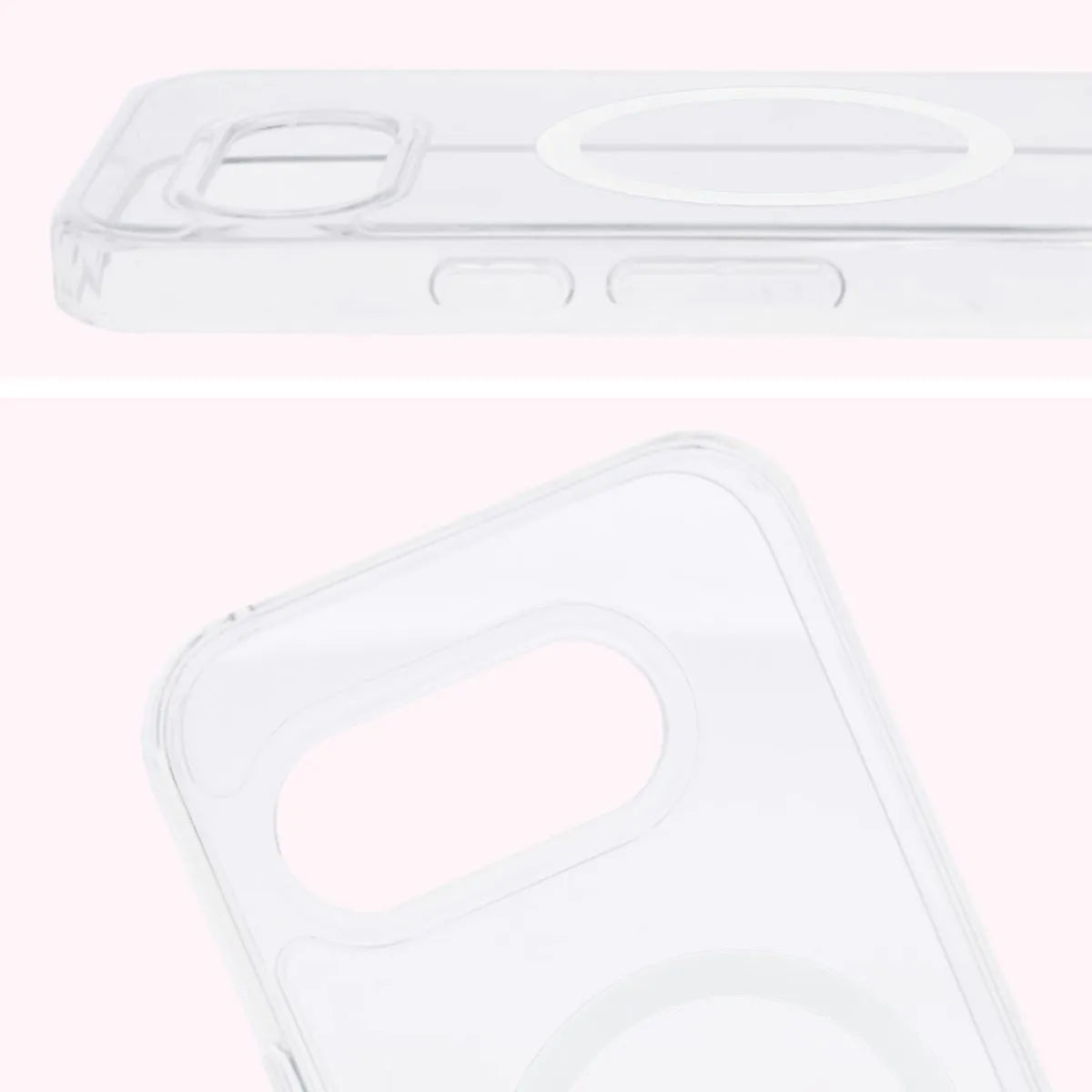 Handyhülle mit Magnetring für Google Pixel 9a, Bizon Case CrystalO, Transparent