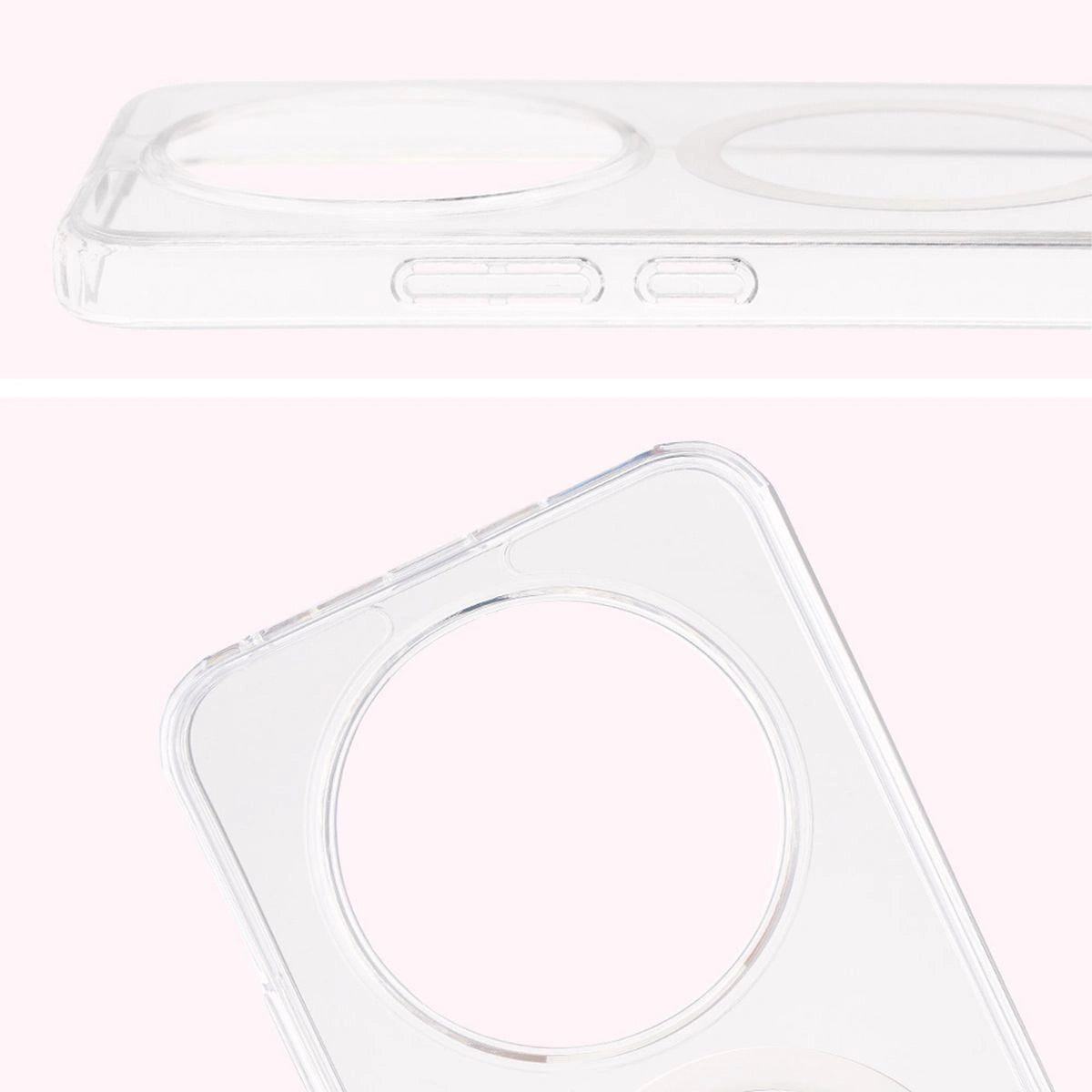 Handyhülle mit Magnetring für Honor Magic8 Lite, Bizon Case CrystalO, Transparent