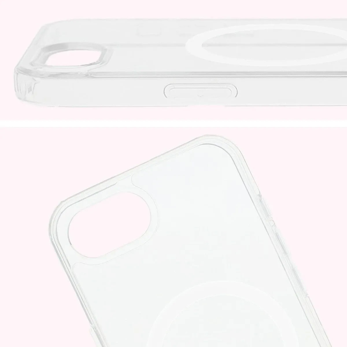 Handyhülle mit Magnetring für iPhone 17e / 16e, Bizon Case CrystalO, Transparent