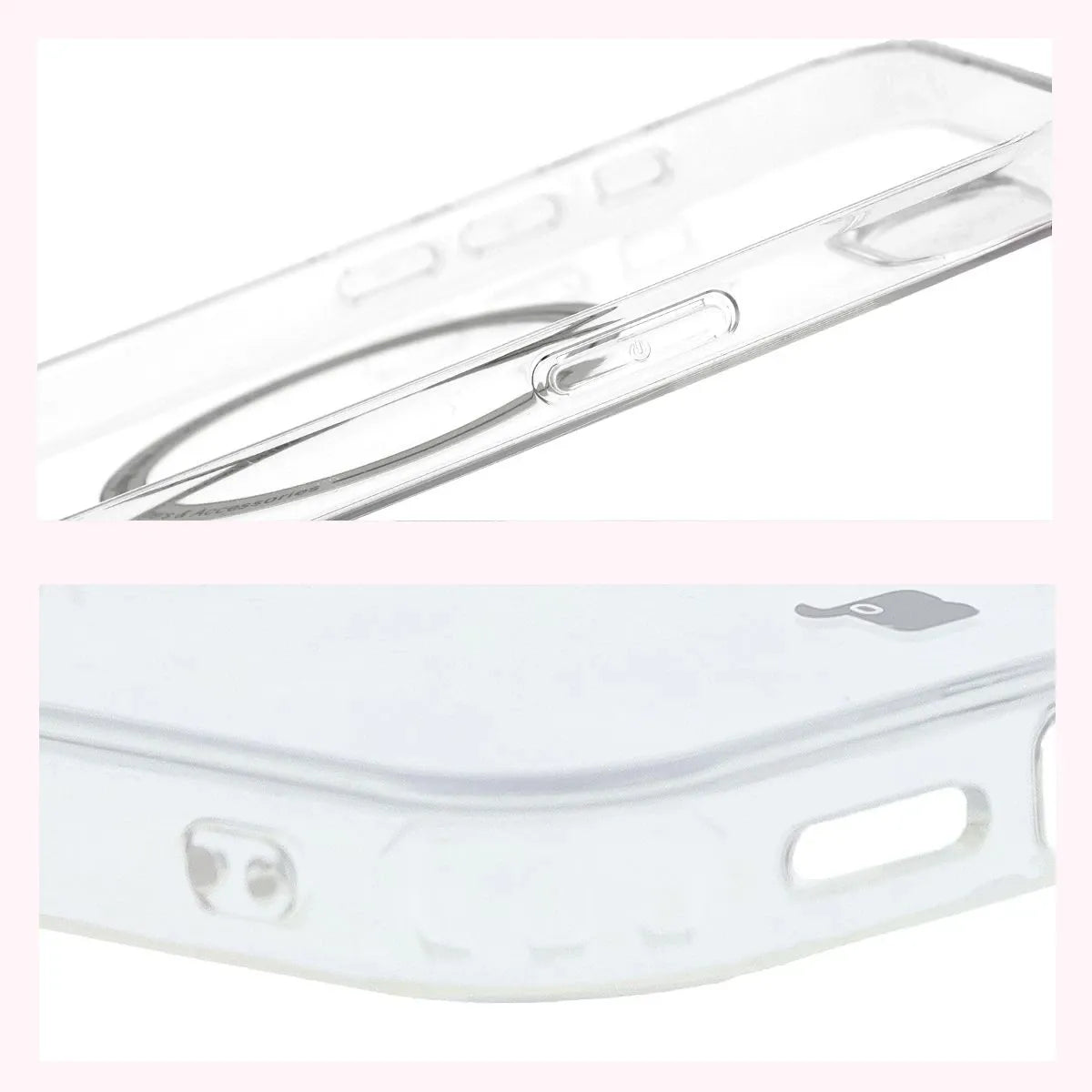 Handyhülle mit Magnetring für iPhone 17e / 16e, Bizon Case CrystalO, Transparent