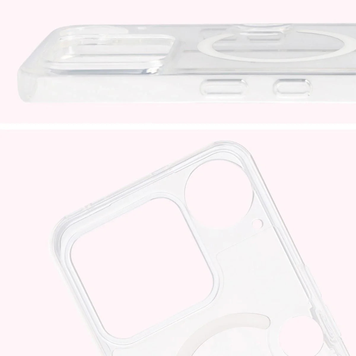 Handyhülle mit Magnetring für Nothing Phone (3), Bizon Case CrystalO, Transparent