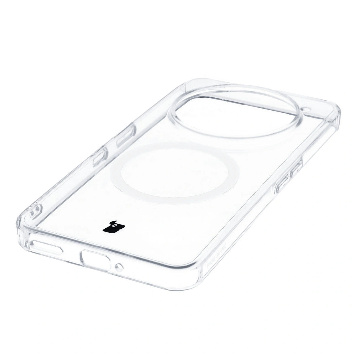 Handyhülle mit Magnetring für Nothing Phone (3a) Pro, Bizon Case CrystalO, Transparent
