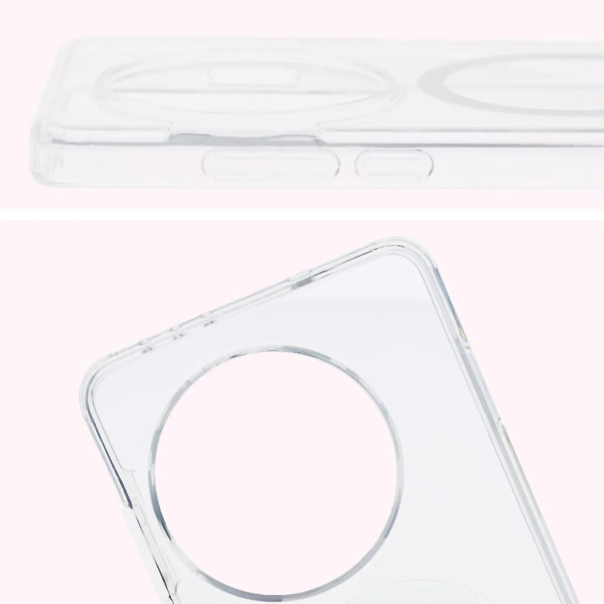 Handyhülle mit Magnetring für OnePlus 13, Bizon Case CrystalO, Transparent