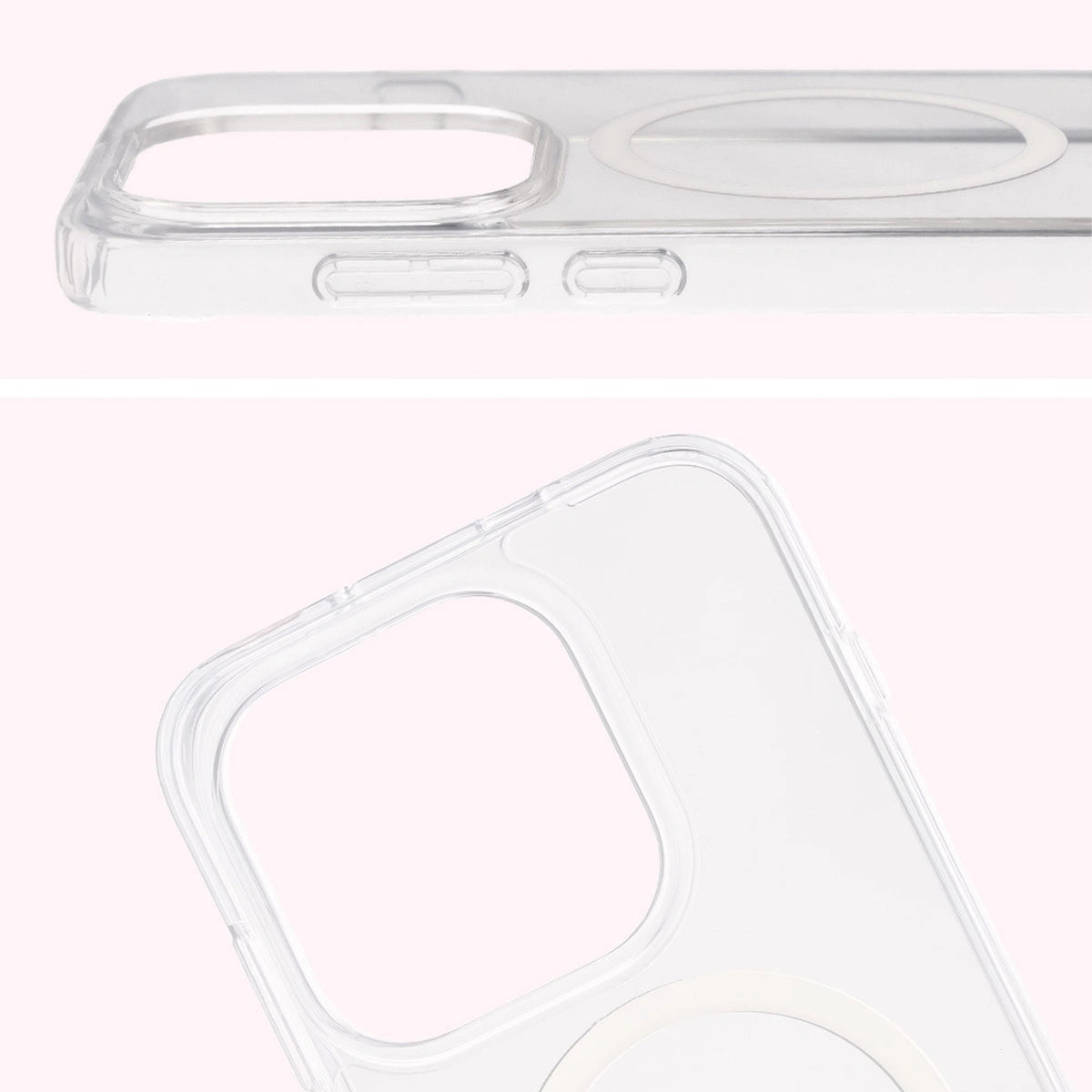 Handyhülle mit Magnetring für OnePlus 15, Bizon Case CrystalO, Transparent