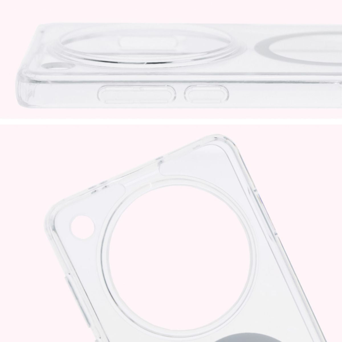 Handyhülle mit Magnetring für Oppo Find X8 Pro, Bizon Case CrystalO, Transparent