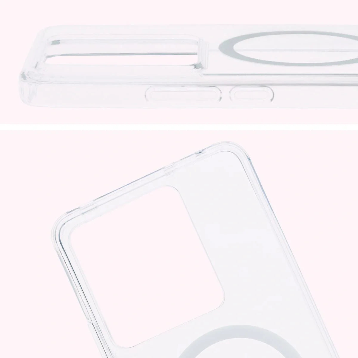 Handyhülle mit Magnetring für Realme GT 7 / 7T, Bizon Case CrystalO, Transparent