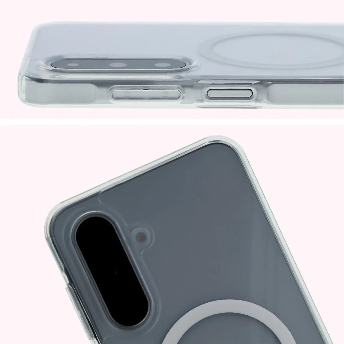 Handyhülle mit Magnetring für Galaxy A26 5G, Bizon Case CrystalO, Transparent