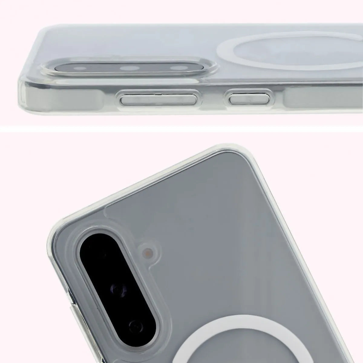 Handyhülle mit Magnetring für Galaxy A36 5G, Bizon Case CrystalO, Transparent