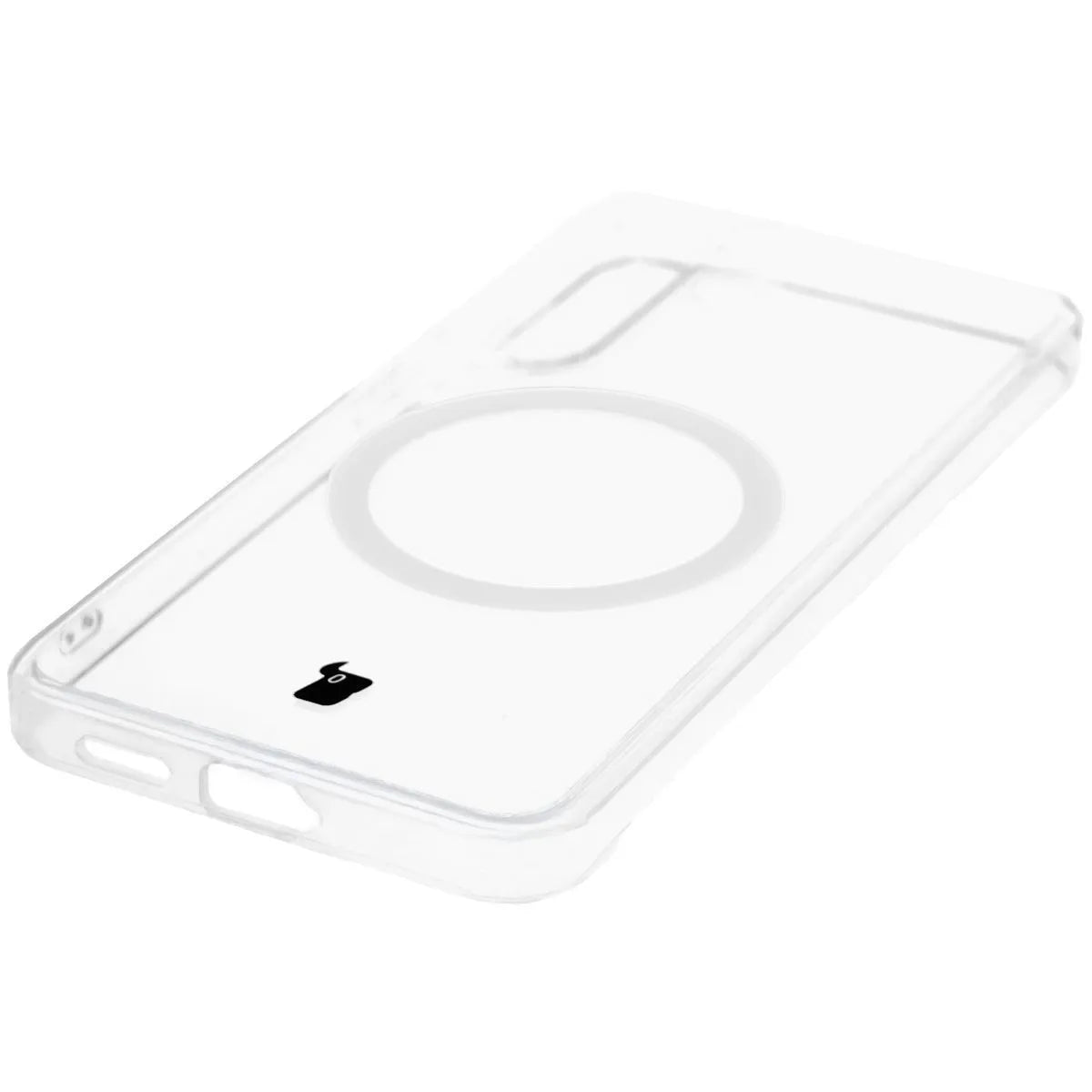 Handyhülle mit Magnetring für Galaxy S25, Bizon Case CrystalO, Transparent
