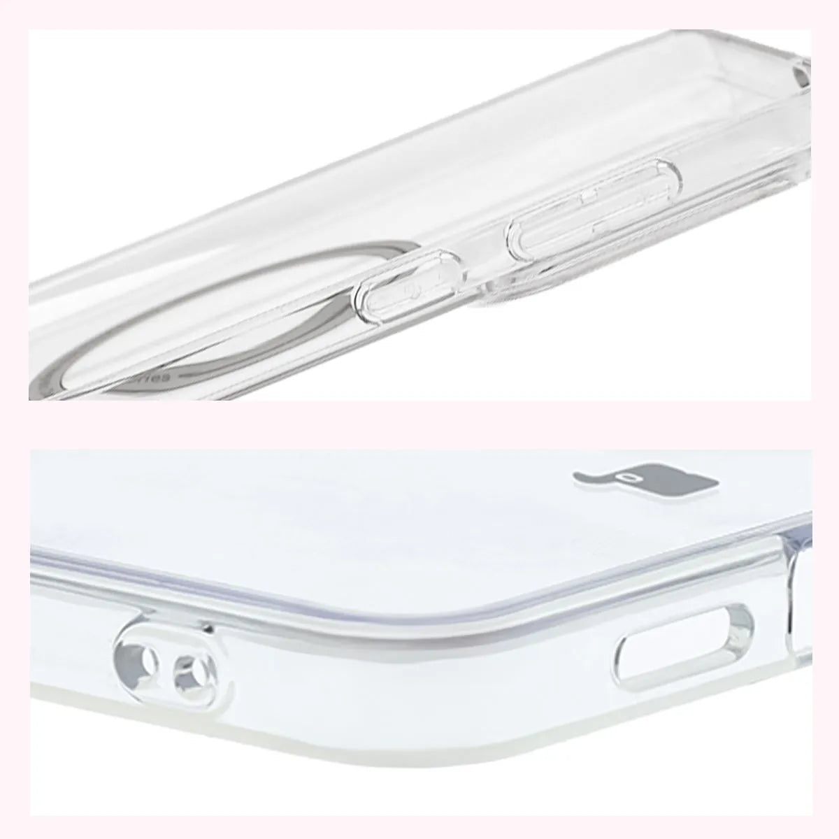 Handyhülle mit Magnetring für Galaxy S25 Edge, Bizon Case CrystalO, Transparent