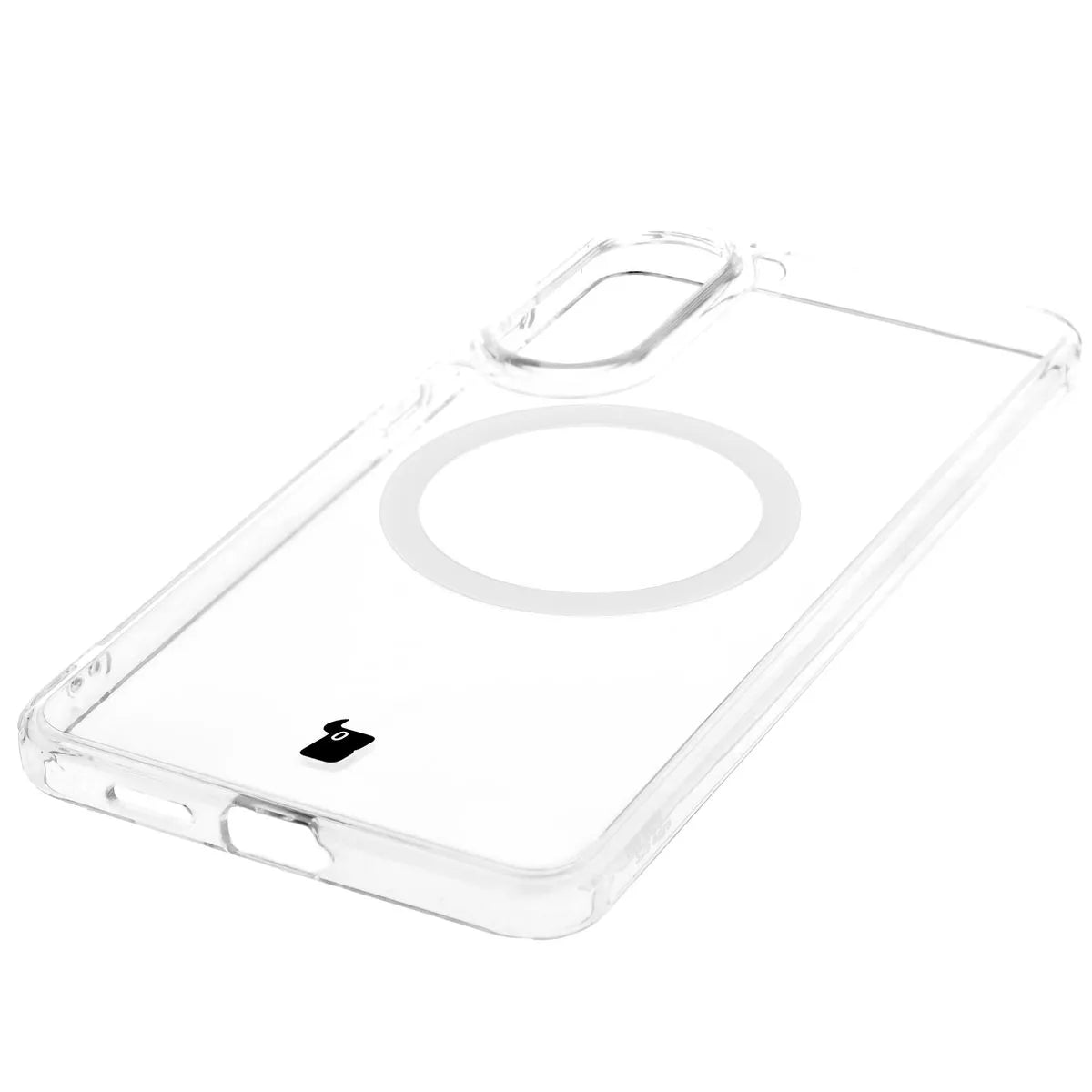 Handyhülle mit Magnetring für Galaxy S25 Edge, Bizon Case CrystalO, Transparent