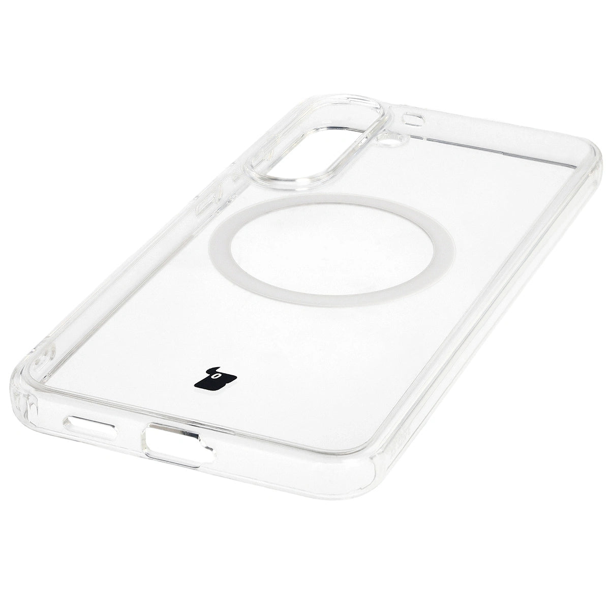 Handyhülle mit Magnetring für Galaxy S25 FE, Bizon Case CrystalO, Transparent