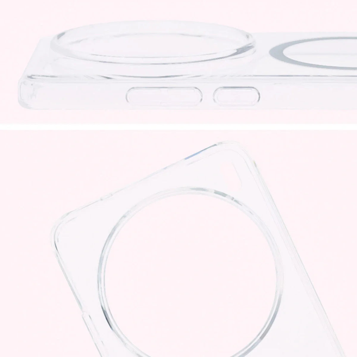 Handyhülle mit Magnetring für Vivo X200 Pro, Bizon Case CrystalO, Transparent