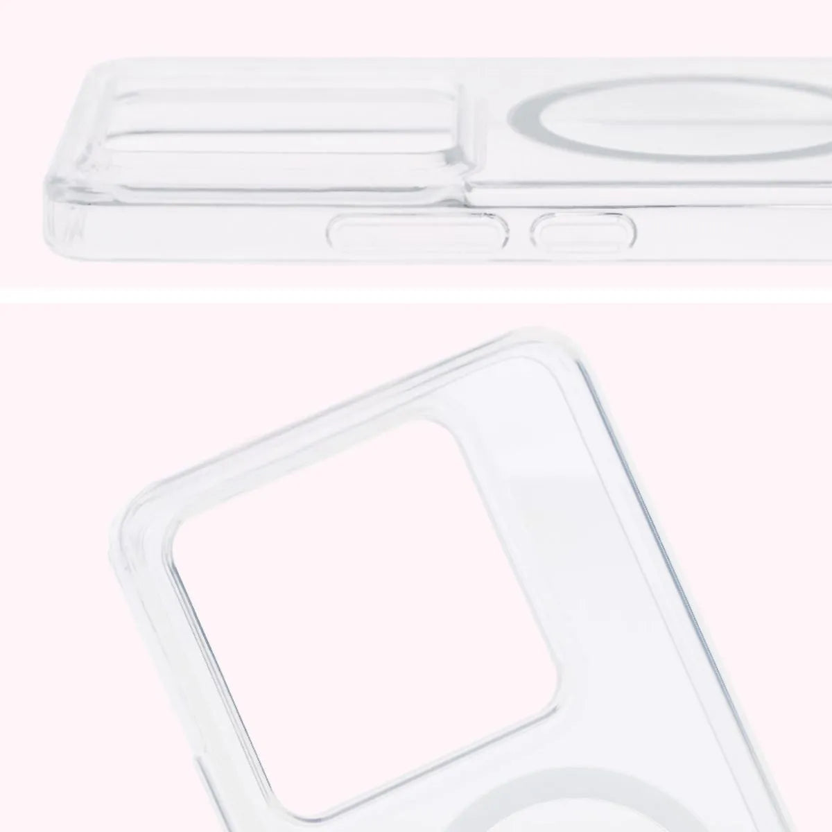 Handyhülle mit Magnetring für Xiaomi 14T Pro, Bizon Case CrystalO, Transparent