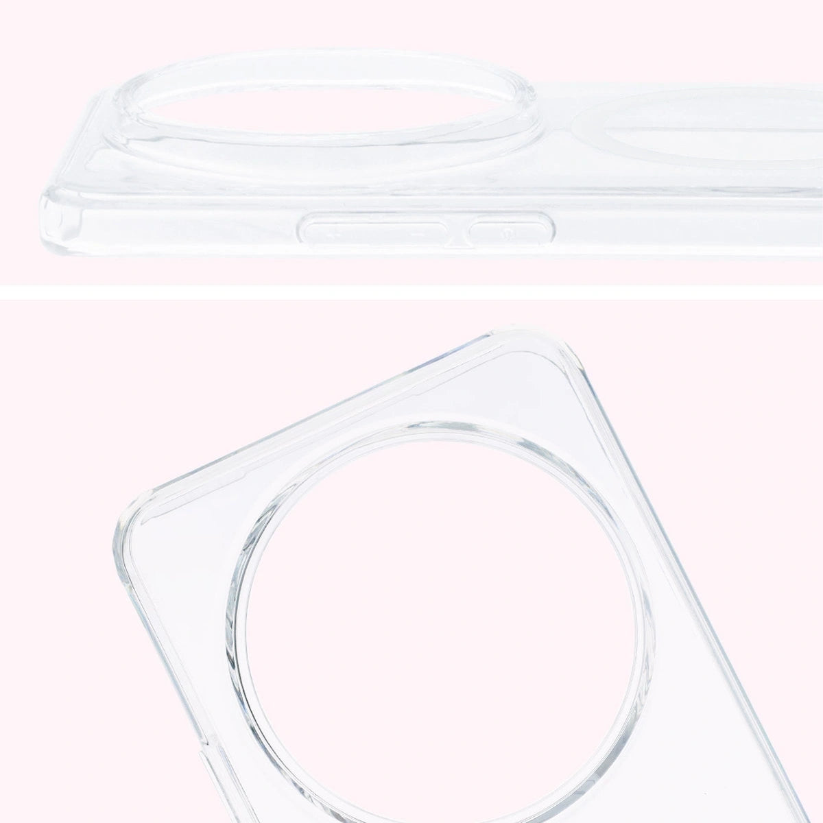 Handyhülle mit Magnetring für Xiaomi 15 Ultra, Bizon Case CrystalO, Transparent