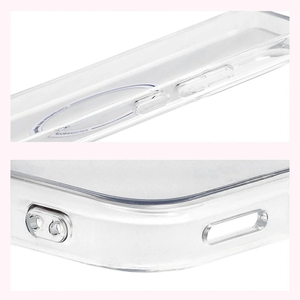 Handyhülle mit Magnetring für Xiaomi POCO F7, Bizon Case CrystalO, Transparent