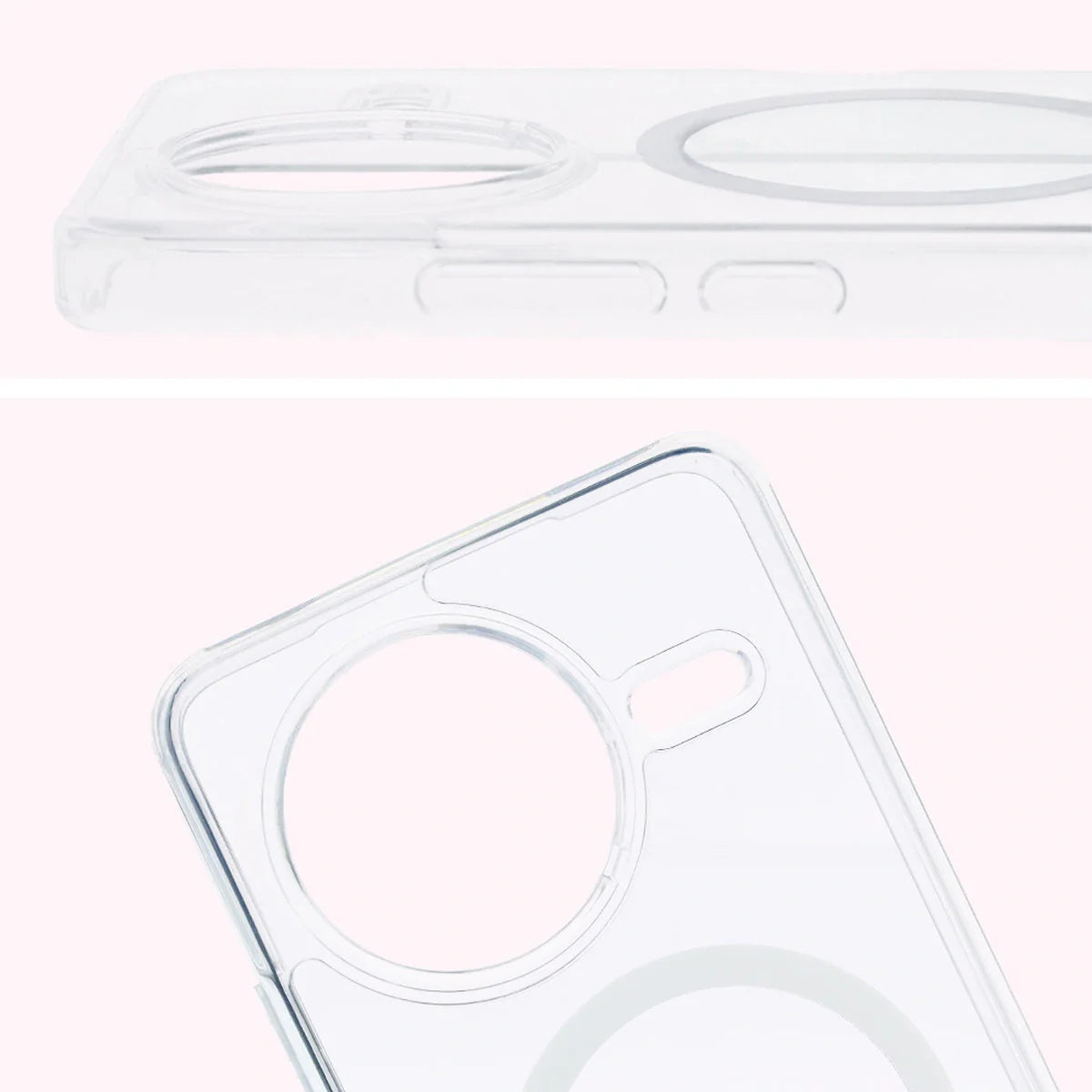 Handyhülle mit Magnetring für Xiaomi POCO F7 Pro, Bizon Case CrystalO, Transparent