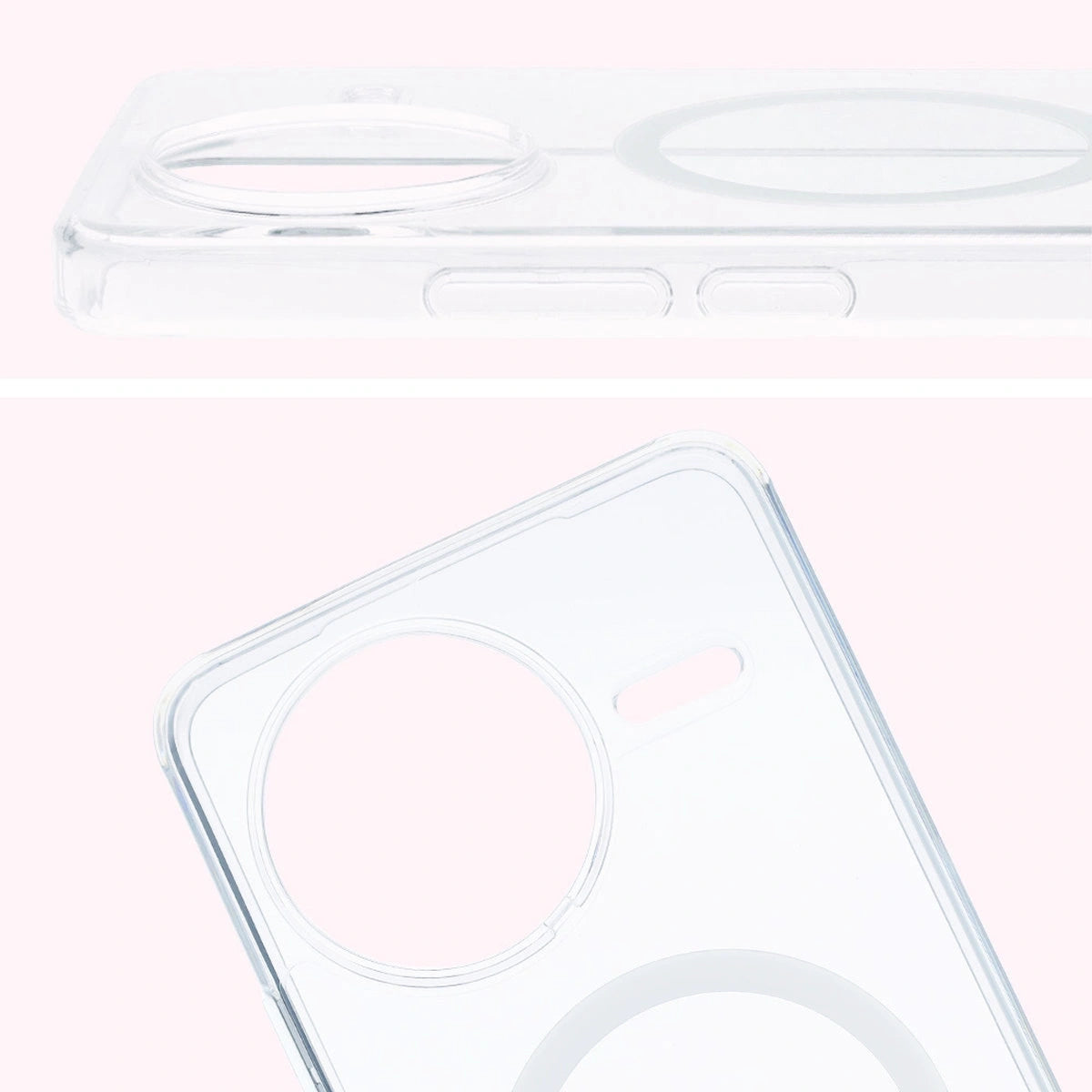 Handyhülle mit Magnetring für Xiaomi POCO F7 Ultra, Bizon Case CrystalO, Transparent