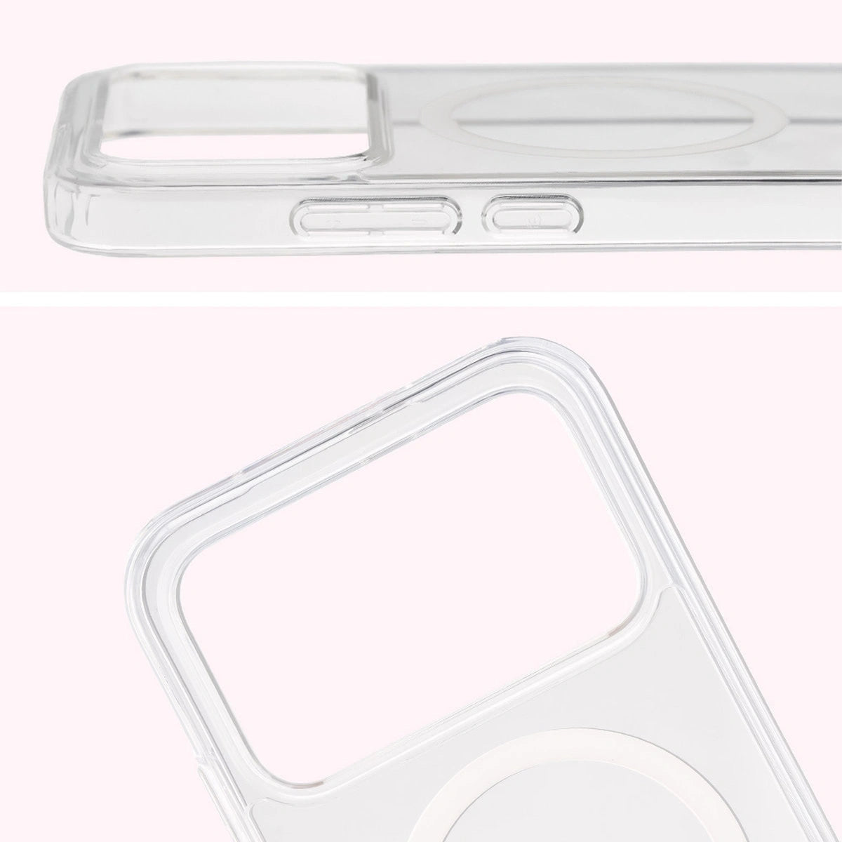 Handyhülle mit Magnetring für Xiaomi POCO F8 Pro, Bizon Case CrystalO, Transparent