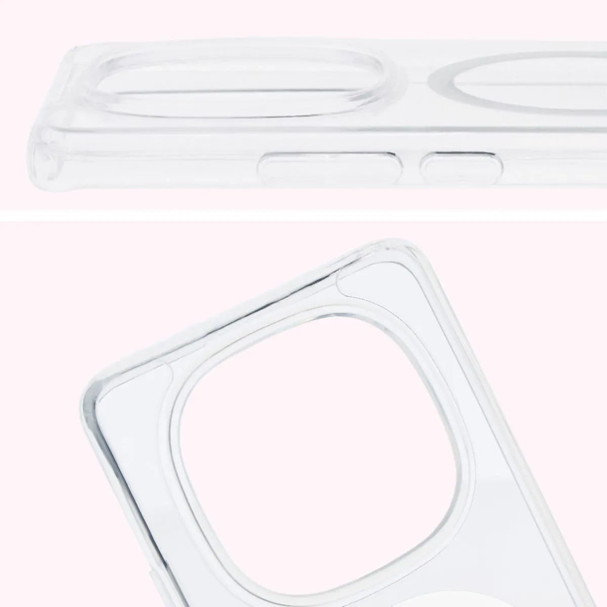 Handyhülle mit Magnetring für Xiaomi Redmi Note 14 Pro 5G / 14 Pro+ 5G / Poco X7, Bizon Case CrystalO, Transparent