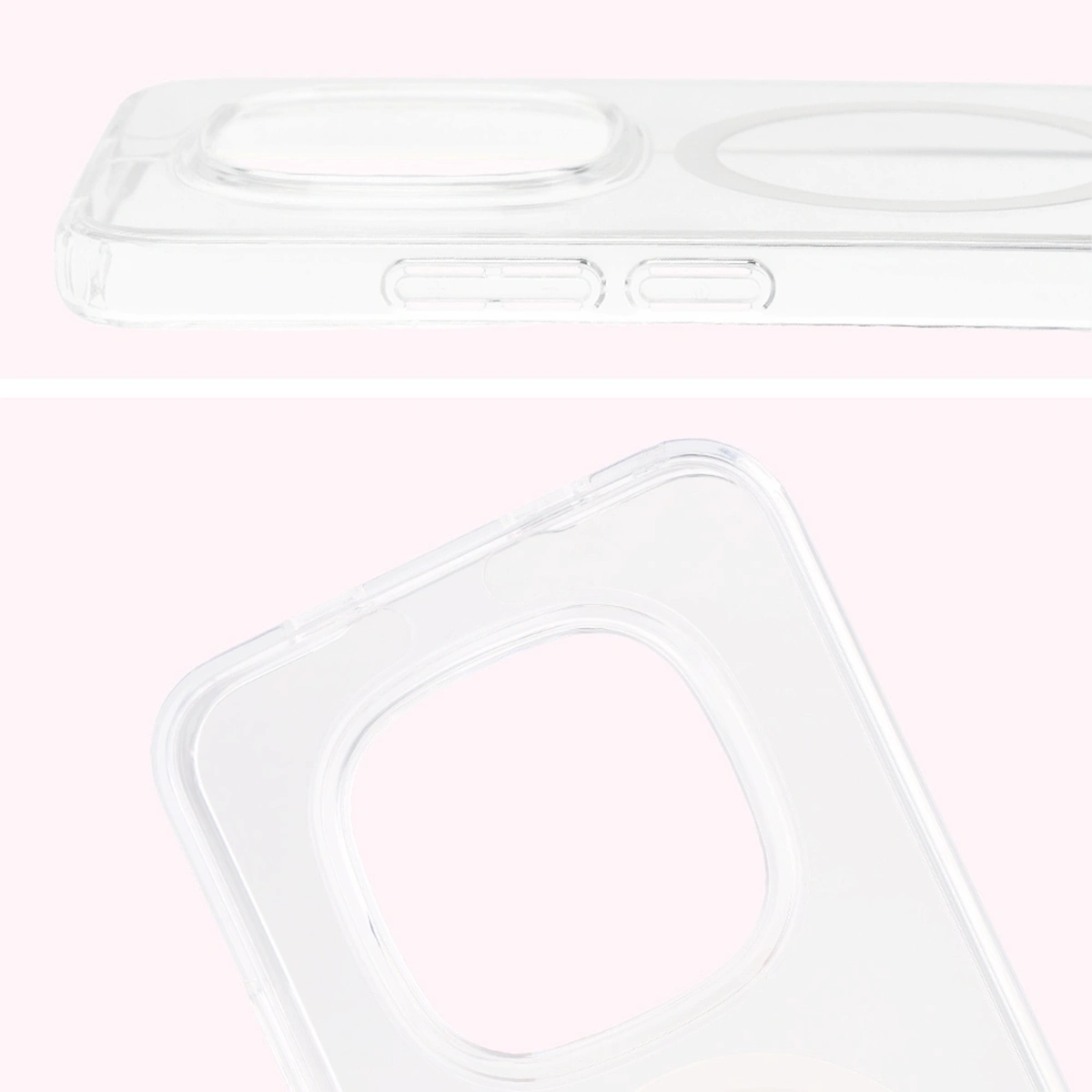 Handyhülle mit Magnetring für Xiaomi Redmi Note 15 Pro 5G, Bizon Case CrystalO, Transparent