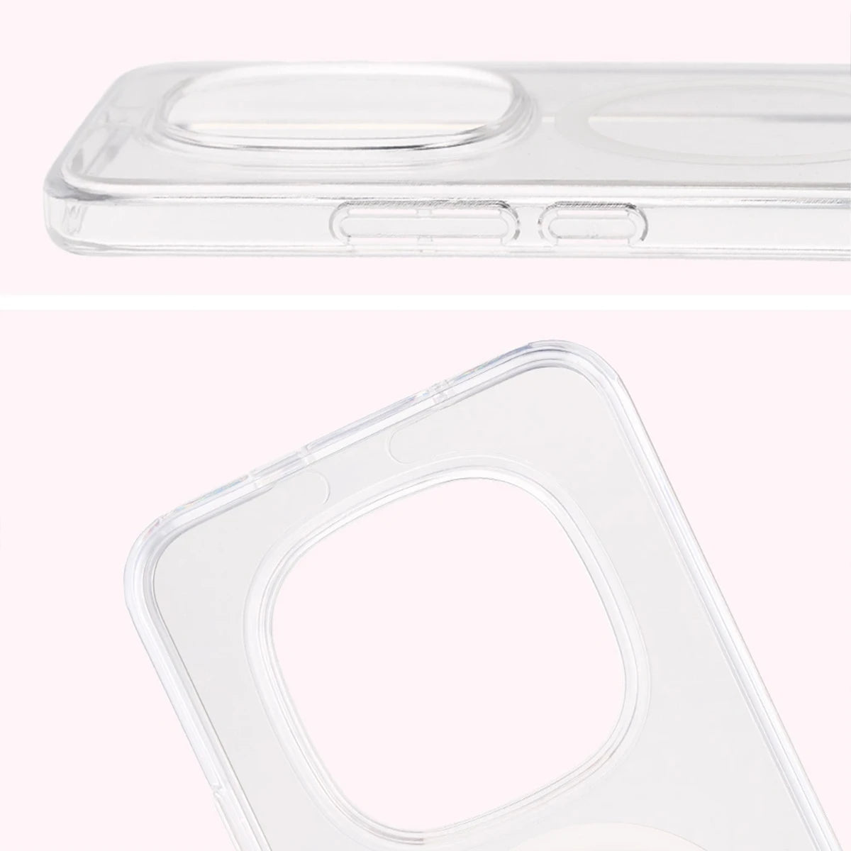 Handyhülle mit Magnetring für Xiaomi Redmi Note 15 Pro Plus 5G / Poco M8 Pro, Bizon Case CrystalO, Transparent