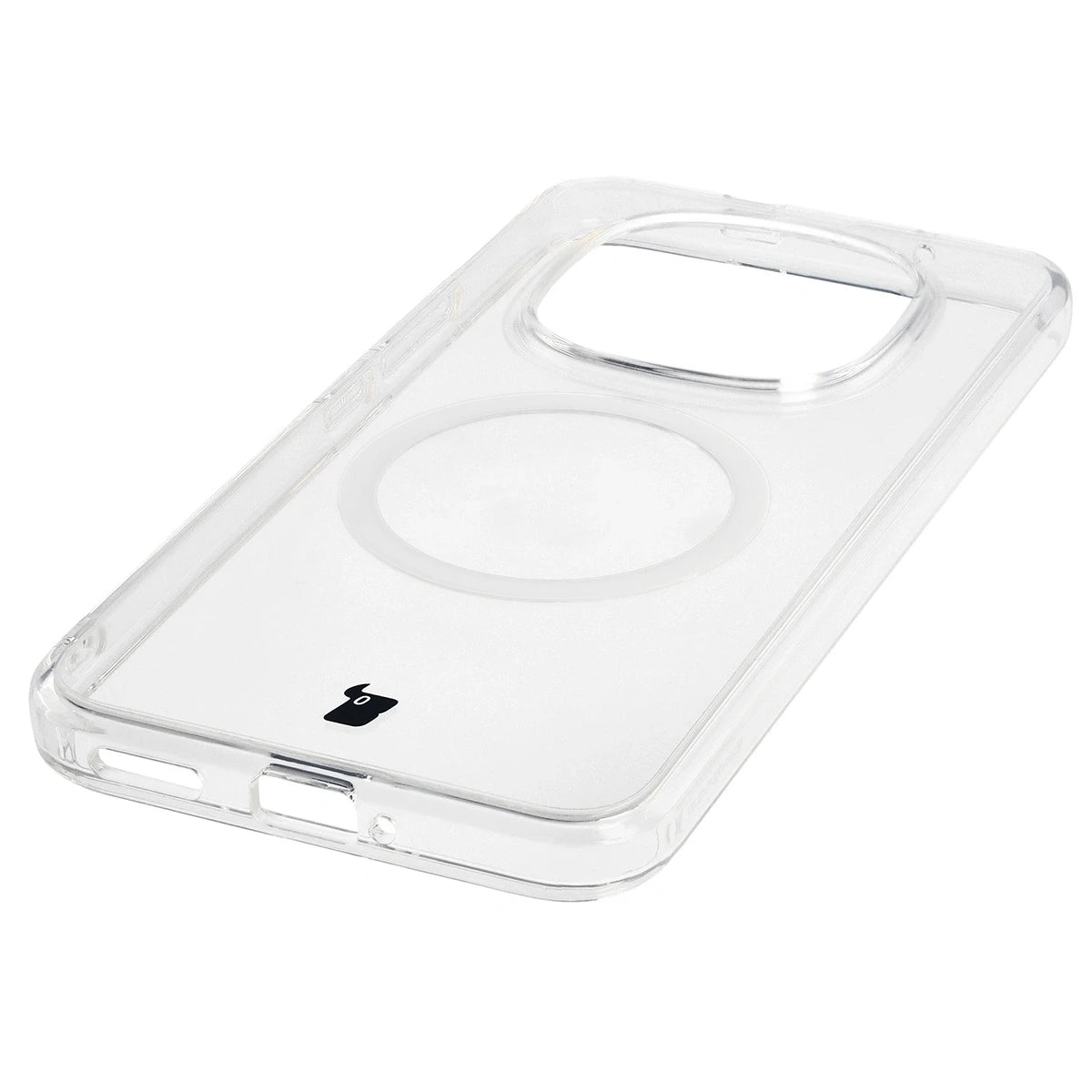 Handyhülle mit Magnetring für Xiaomi Redmi Note 15 Pro Plus 5G / Poco M8 Pro, Bizon Case CrystalO, Transparent