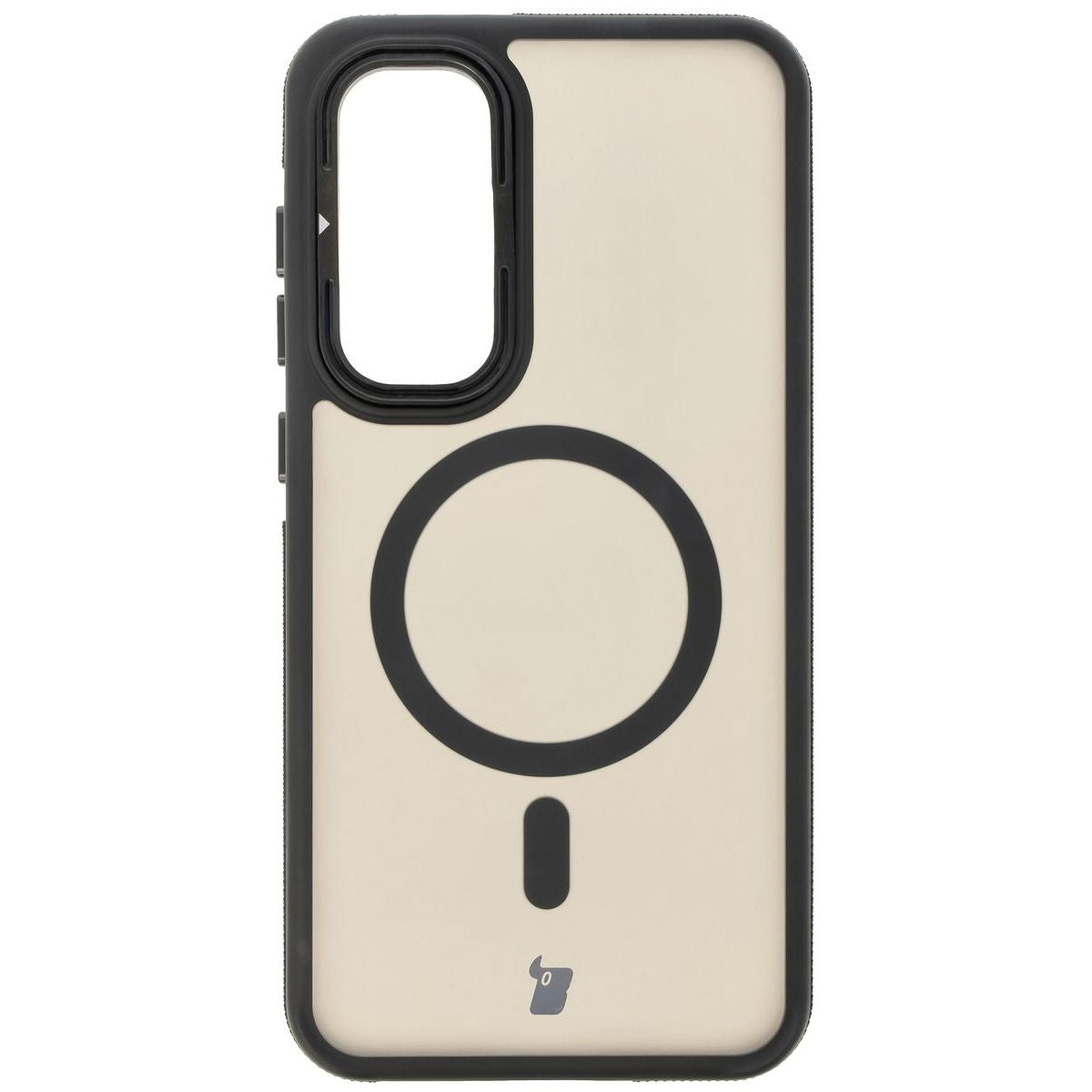 Handyhülle mit Ständer und Magnetring für Galaxy S24 FE, Bizon Case Eclipse, Getönte mit schwarzem Rahmen