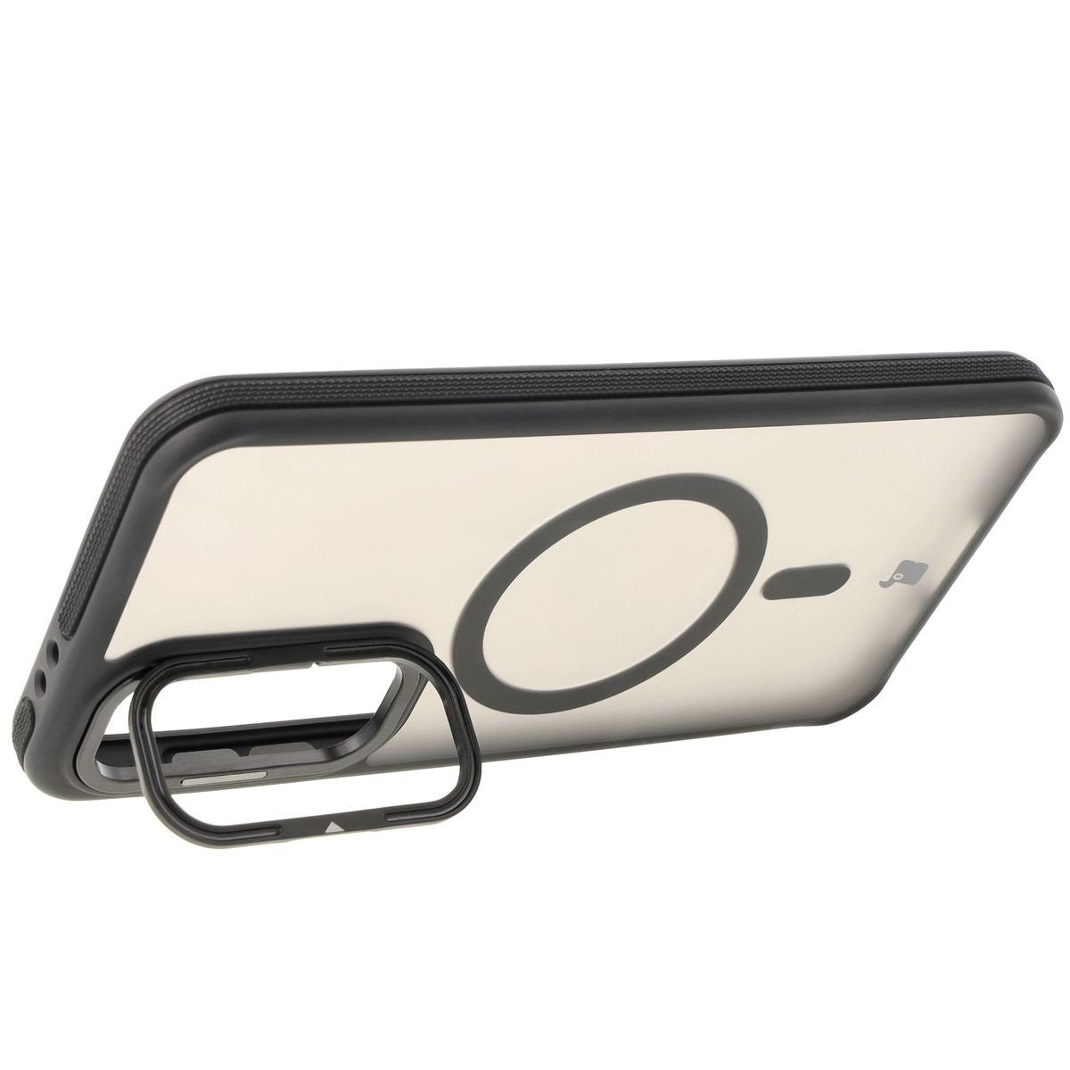 Handyhülle mit Ständer und Magnetring für Galaxy S24 FE, Bizon Case Eclipse, Getönte mit schwarzem Rahmen