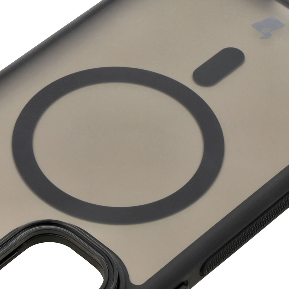 Handyhülle mit Ständer und Magnetring für Galaxy S24 FE, Bizon Case Eclipse, Getönte mit schwarzem Rahmen