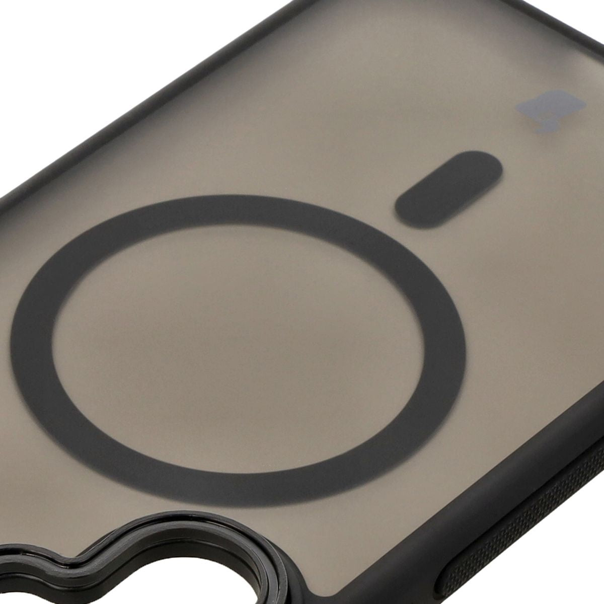 Handyhülle mit Ständer und Magnetring für Galaxy S25 Plus/S24 Plus, Bizon Case Eclipse, Getönte mit schwarzem Rahmen
