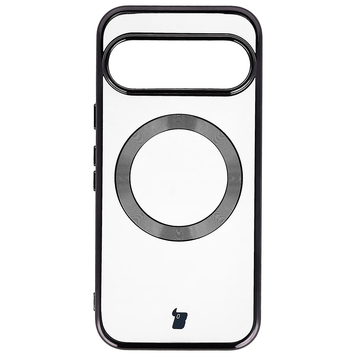 Handyhülle mit Magnetring für Google Pixel 10 / 10 Pro, Bizon Case EduardO, Transparent-Schwarz