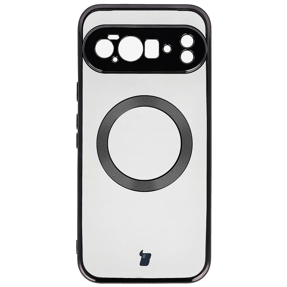 Handyhülle mit Magnetring für Google Pixel 10 Pro XL, Bizon Case EduardO, Transparent-Schwarz